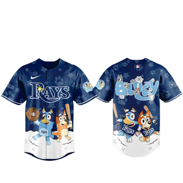 Tampa Bay Rays Bluey Night Game Baseball Jersey