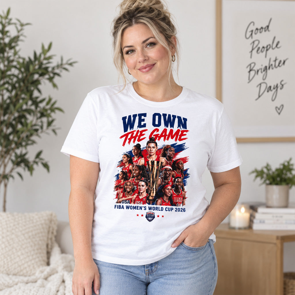 Team USA 2026 FIBA Women’s Basketball World Cup Champions We Own The Game Graphic Shirt for Basketball Fans