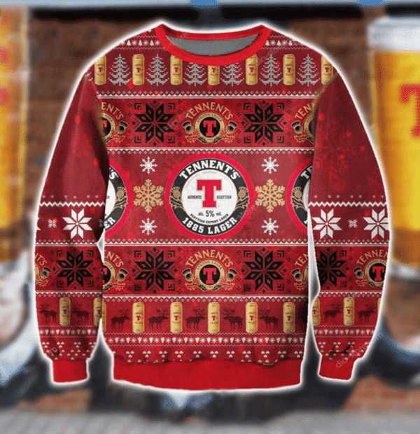 Tennent 1885 Beer Ugly Sweater Gifts, Tennent 1885 Beer Gift Fan Ugly Sweater 819
