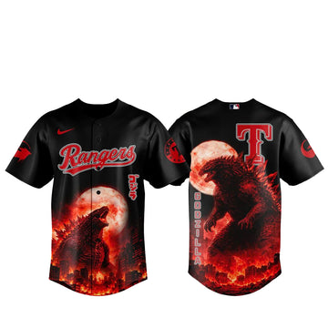 Texas Rangers x Godzilla King Of The Monsters 2026 Baseball Jersey