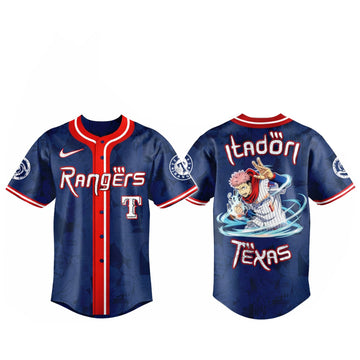Texas Rangers x Jujutsu Kaisen Night Itadori 2026 Baseball Jersey