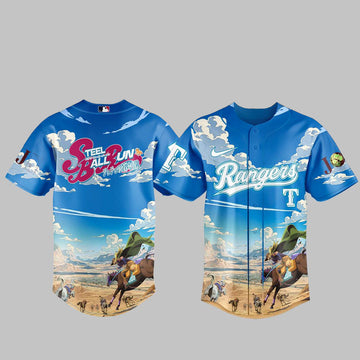 Texas Rangers x Steel Ball Run 2026 Baseball Jersey Version 2