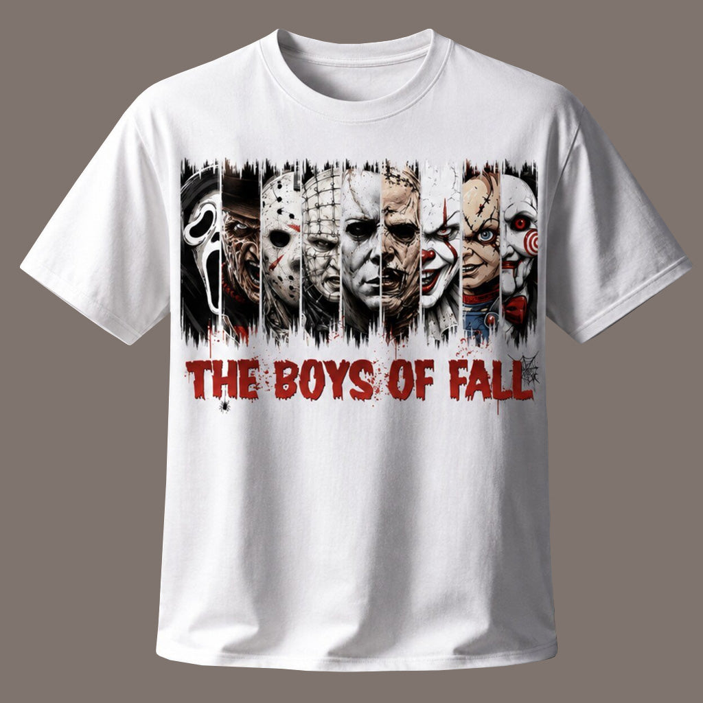 The Boys Of Fall Horror Movie Characters Graphic Shirt for Horror Fans