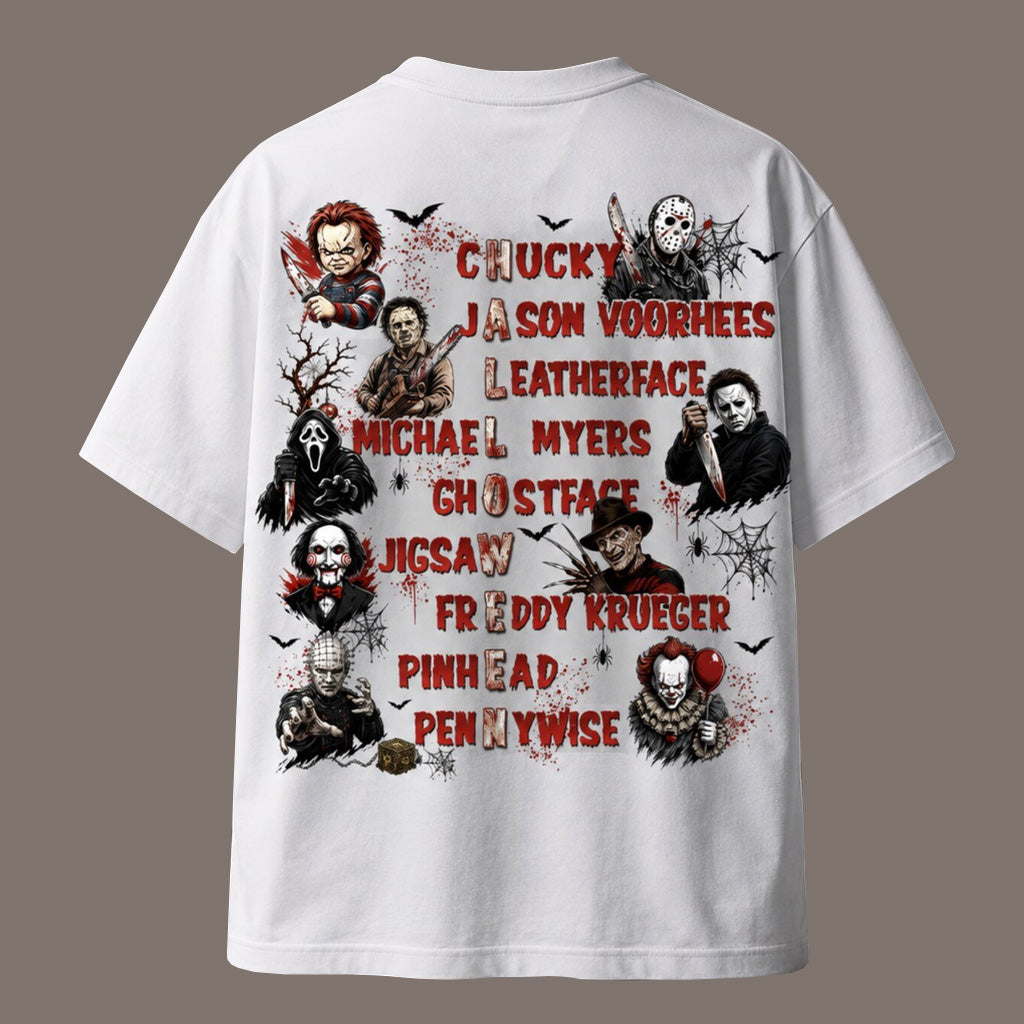 The Boys Of Fall Horror Movie Characters Graphic Shirt for Horror Fans
