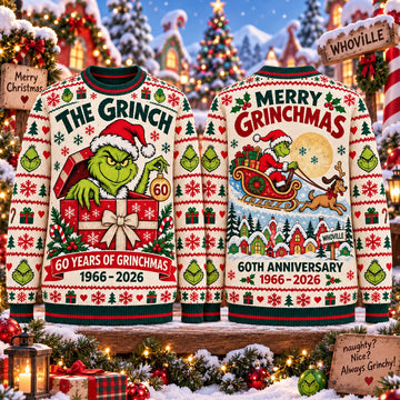 The Grinch 60th Anniversary Of Grinchmas 2026 Ugly Christmas Sweater