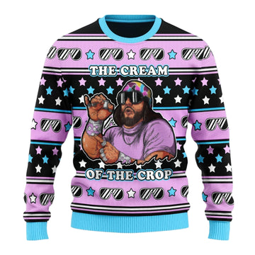 The Cream Of The Crop Macho Man Ugly Christmas Sweater, All Over Print