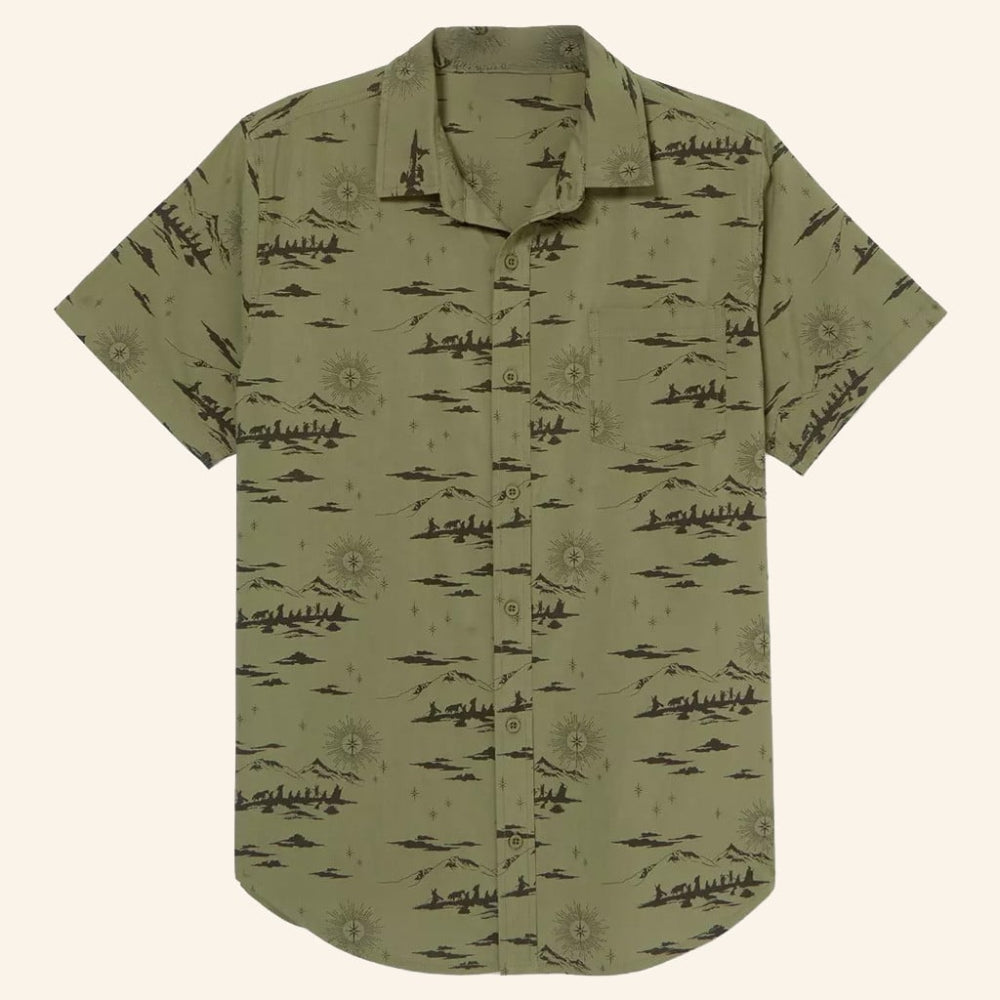The Lord Of The Rings Merch Mountain Scenes Button Up Shirt Gifts For Friends - WearandDecor