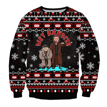 The Wet Bandits Ugly Sweater, Christmas Gift, The Wet Bandits Ugly Christmas Sweater