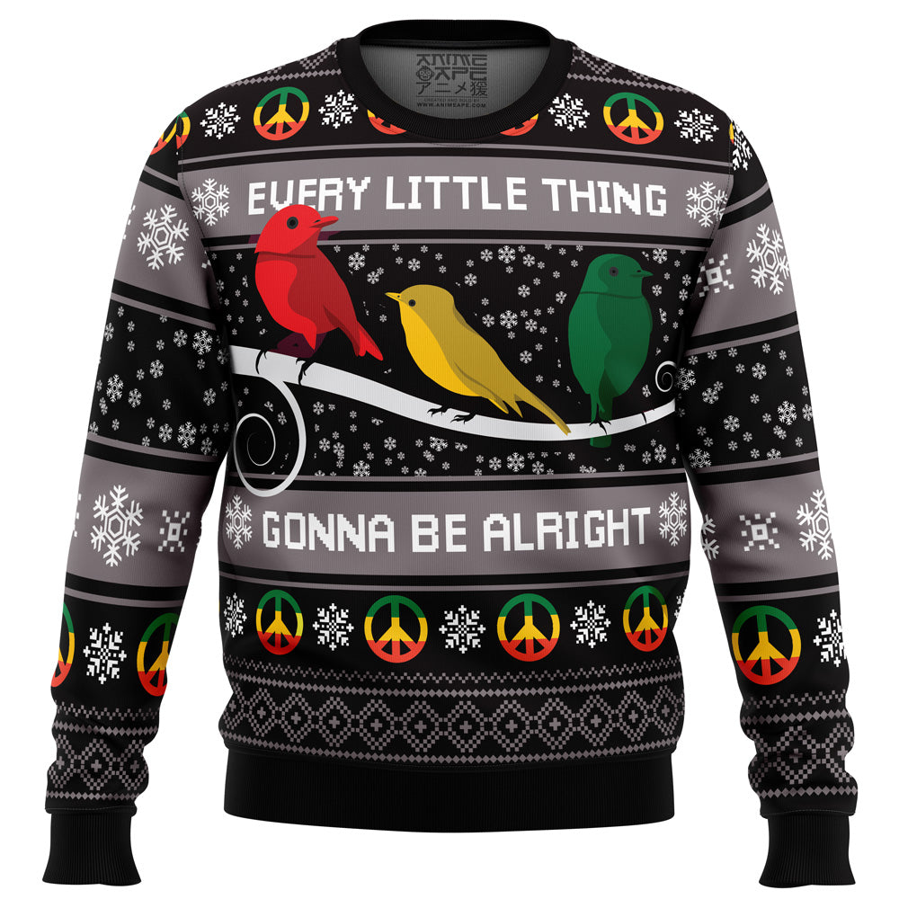 Three Little Birds Bob Marley Ugly Christmas Sweater
