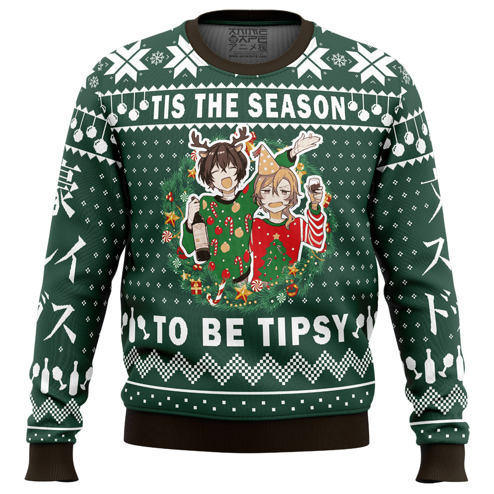 Tis The Season To Be Tipsy Bungo Stray Dogs Ugly Christmas Sweater