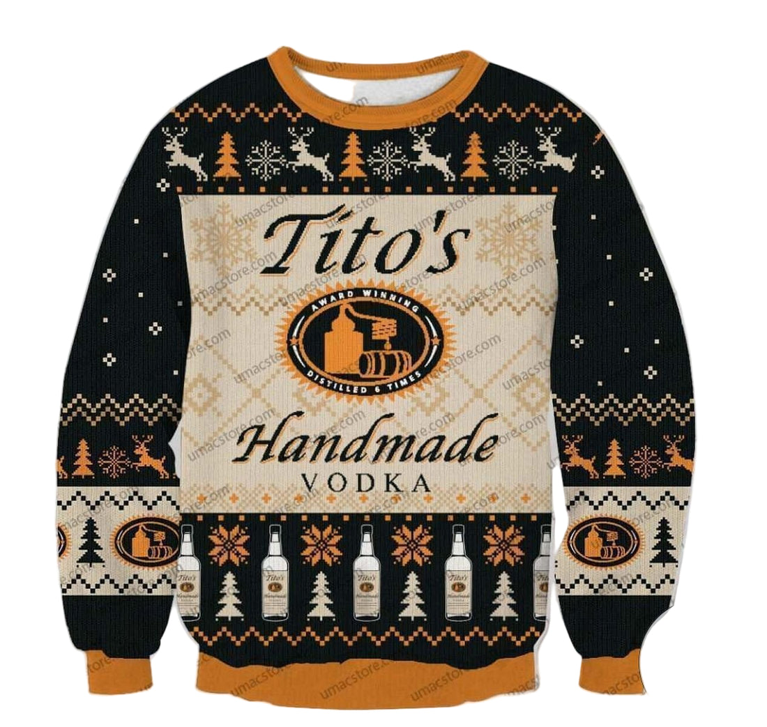 Tito's Handmade Vodka Ugly Christmas Sweater
