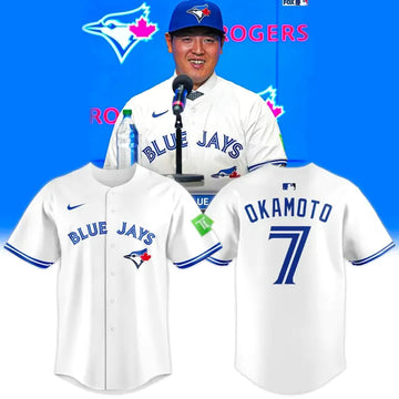 Toronto Blue Jays Kazuma Okamoto Baseball Jersey