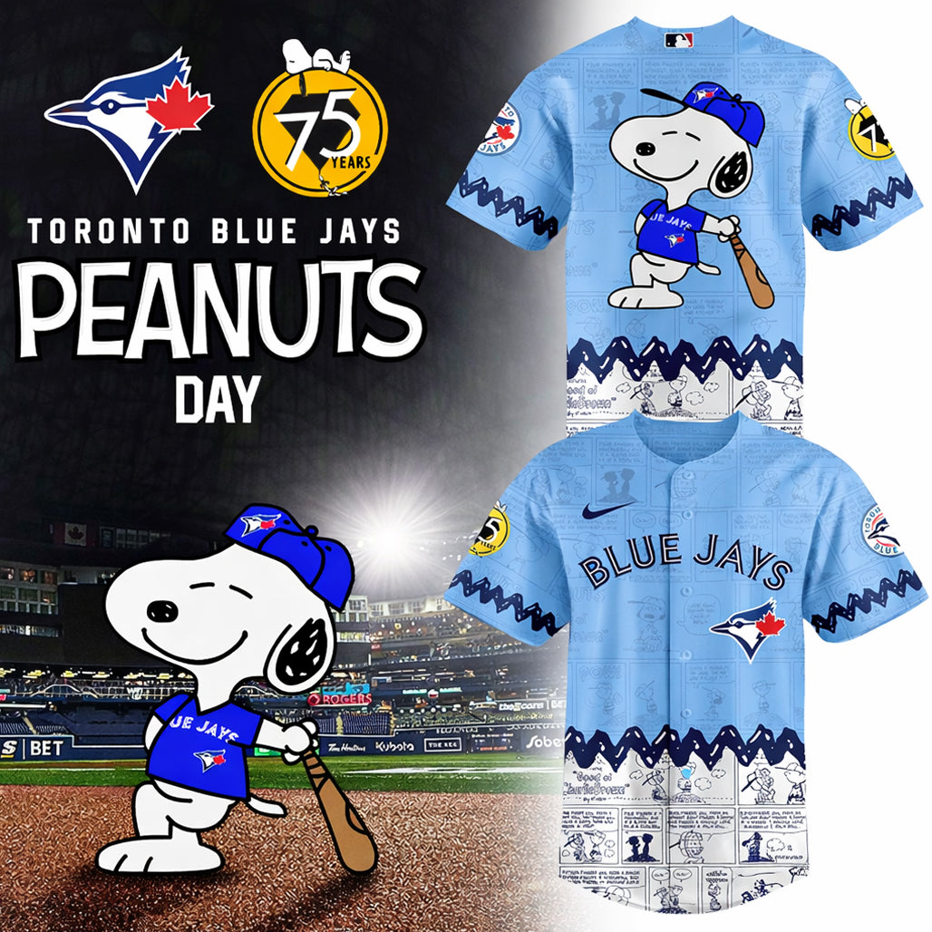 Toronto Blue Jays Peanuts Day 2026 Gameday Baseball Jersey
