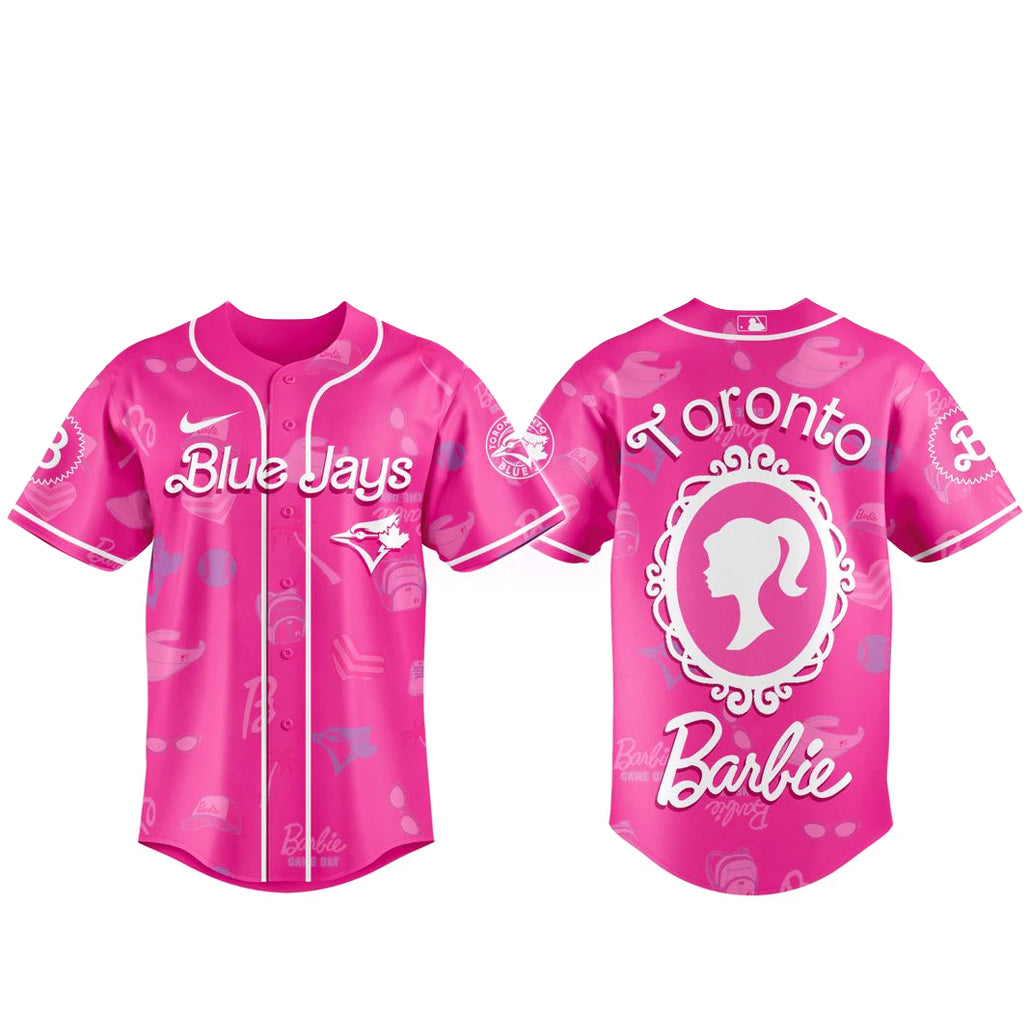 Toronto Blue Jays x Barbie Pink Baseball Jersey