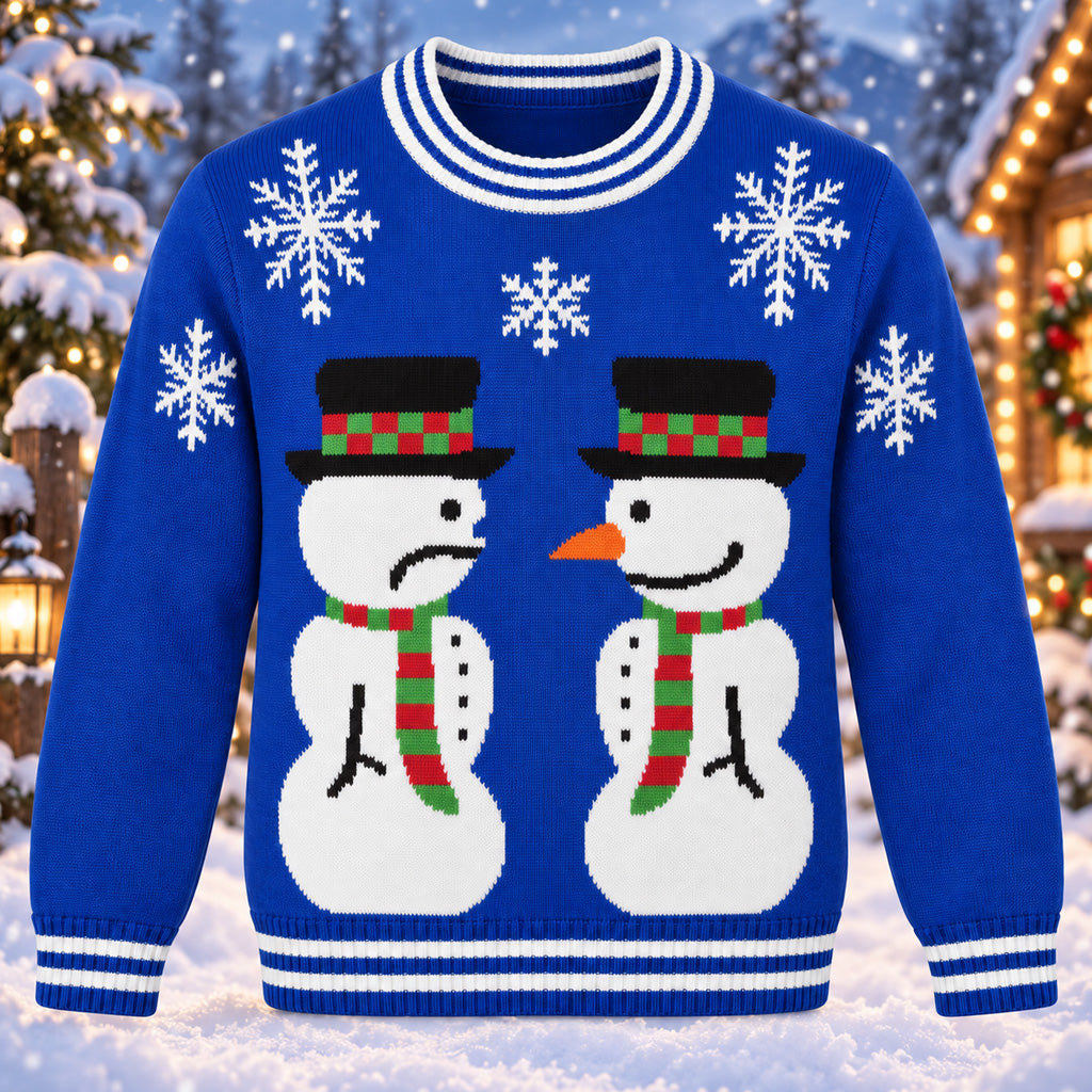 Two Snowmen Christmas Holiday 2026 Ugly Sweater for Christmas Lovers