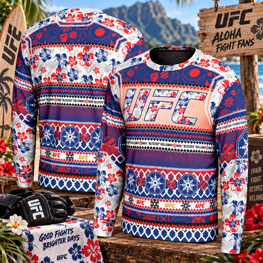 UFC Max Holloway Christmas 2026 Ugly Sweater for MMA Fans