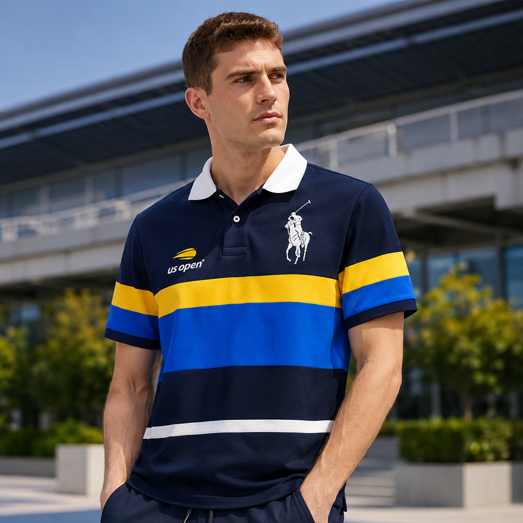 US Open 2026 Navy Polo Shirt for Tennis Fans
