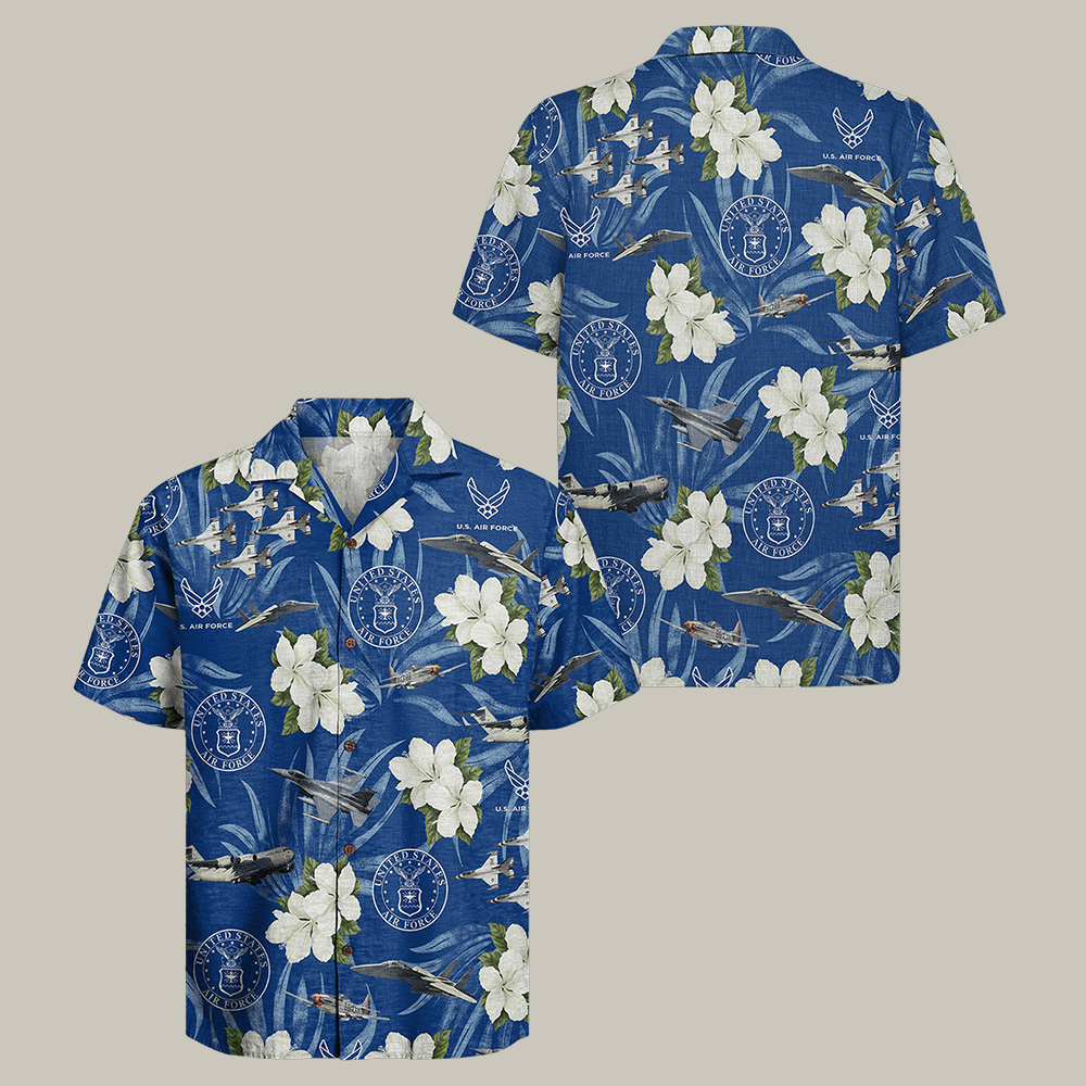 US Air Force 250th Years Of Service Hawaiian Shirt Military Appreciation USAF Clothes