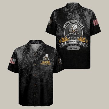 US Navy Seabees 250th Years Of Service Hawaiian Shirt 250th Anniversary Clothes Navy Gift Idea