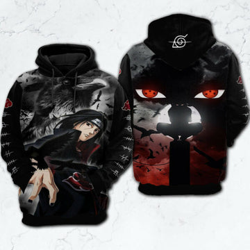 Uchiha Itachi Akatsuki Naruto Anime Fan Gift, Uchiha Itachi Akatsuki Naruto Anime Aop Hoodie, Zip Hoodie, Fleece Jacket 1839