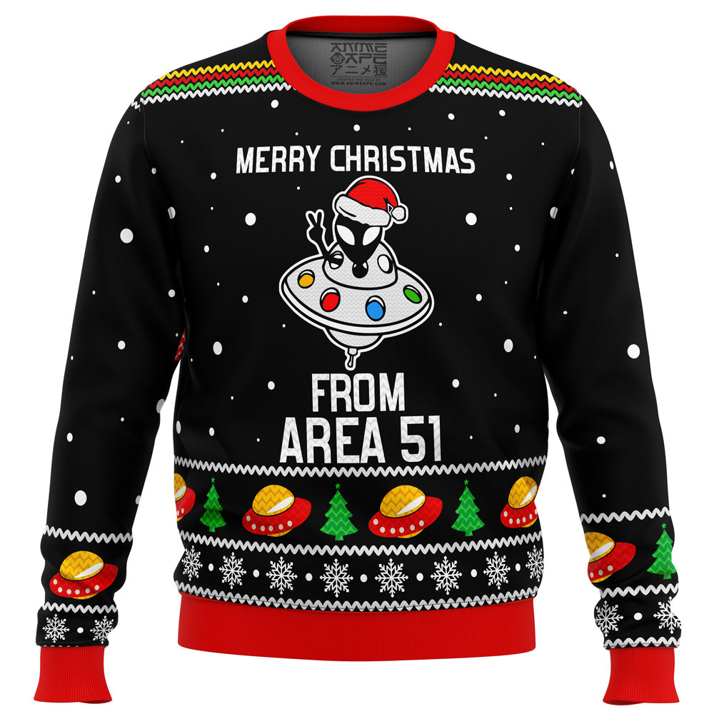 Area 51 Aliens Ugly Christmas Sweater