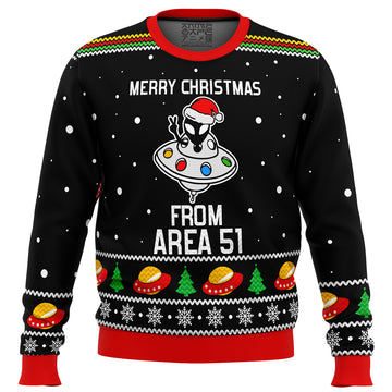 Area 51 Aliens Ugly Christmas Sweater