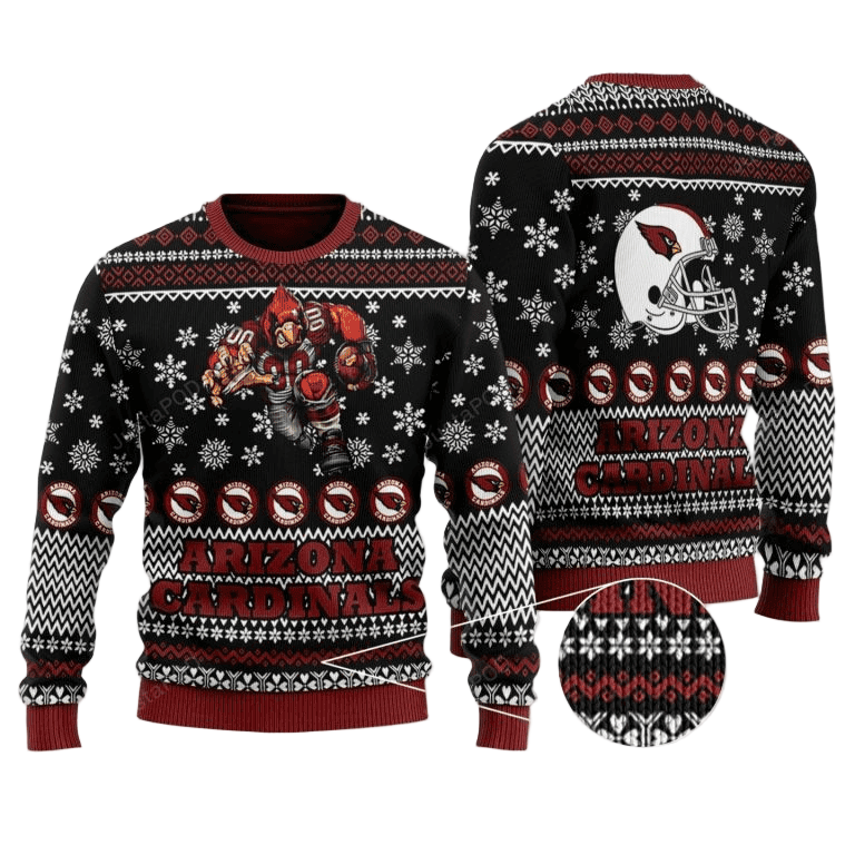 Ugly Christmas Sweater Arizona-Cardinals, Rise Up Red/Black