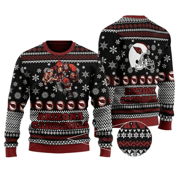 Ugly Christmas Sweater Arizona-Cardinals, Rise Up Red/Black