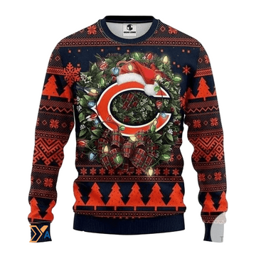 Ugly Christmas Sweater Chicago-Bears, Da Bears Black/Red