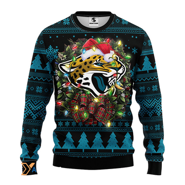 Ugly Christmas Sweater Jacksonville-Jaguars, Duuuval! Green/Black