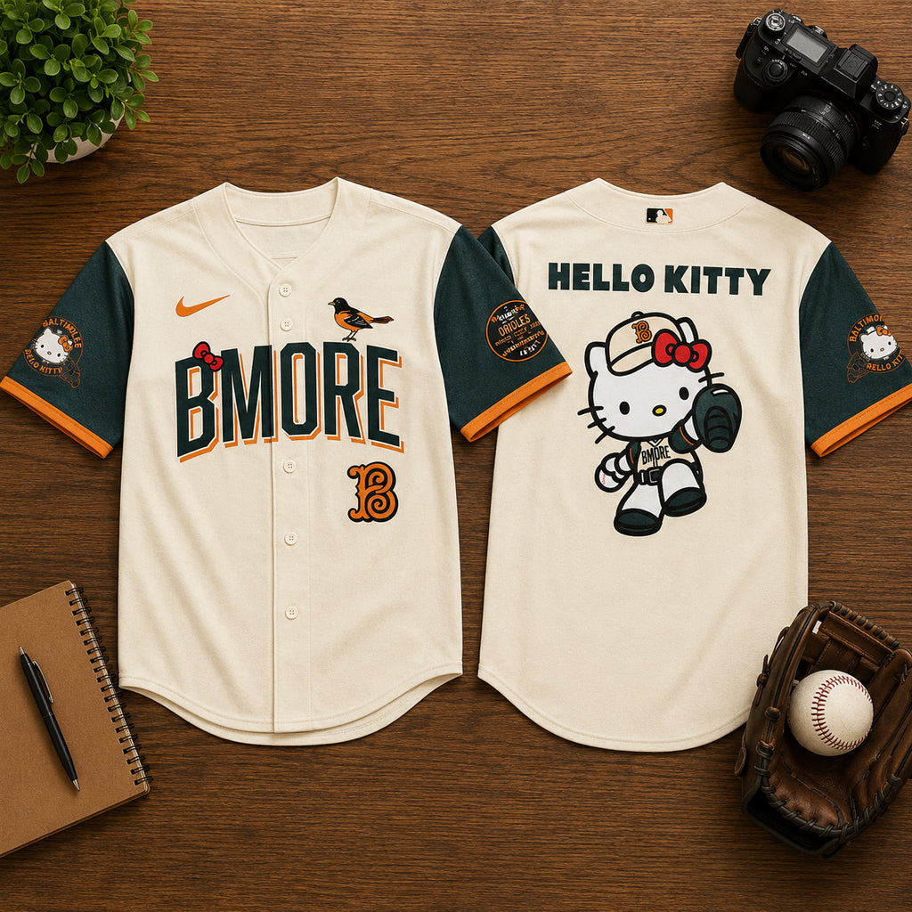 Unisex Baltimore Orioles Hello Kitty City Connect Night 2026 Baseball Jersey for Baseball and Hello Kitty Fans