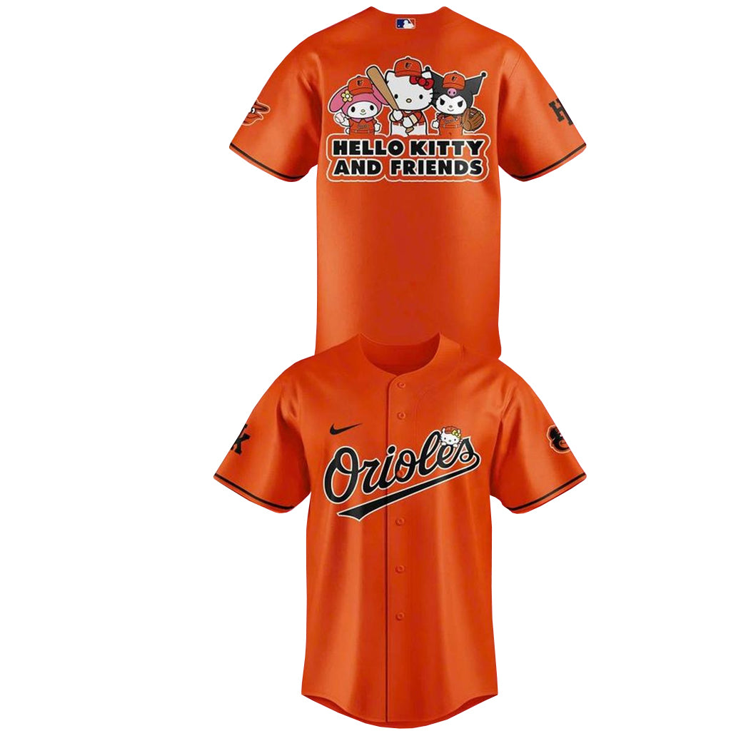 Unisex Baltimore Orioles Hello Kitty and Friends Night 2026 Baseball Jersey for Baseball and Hello Kitty Fans