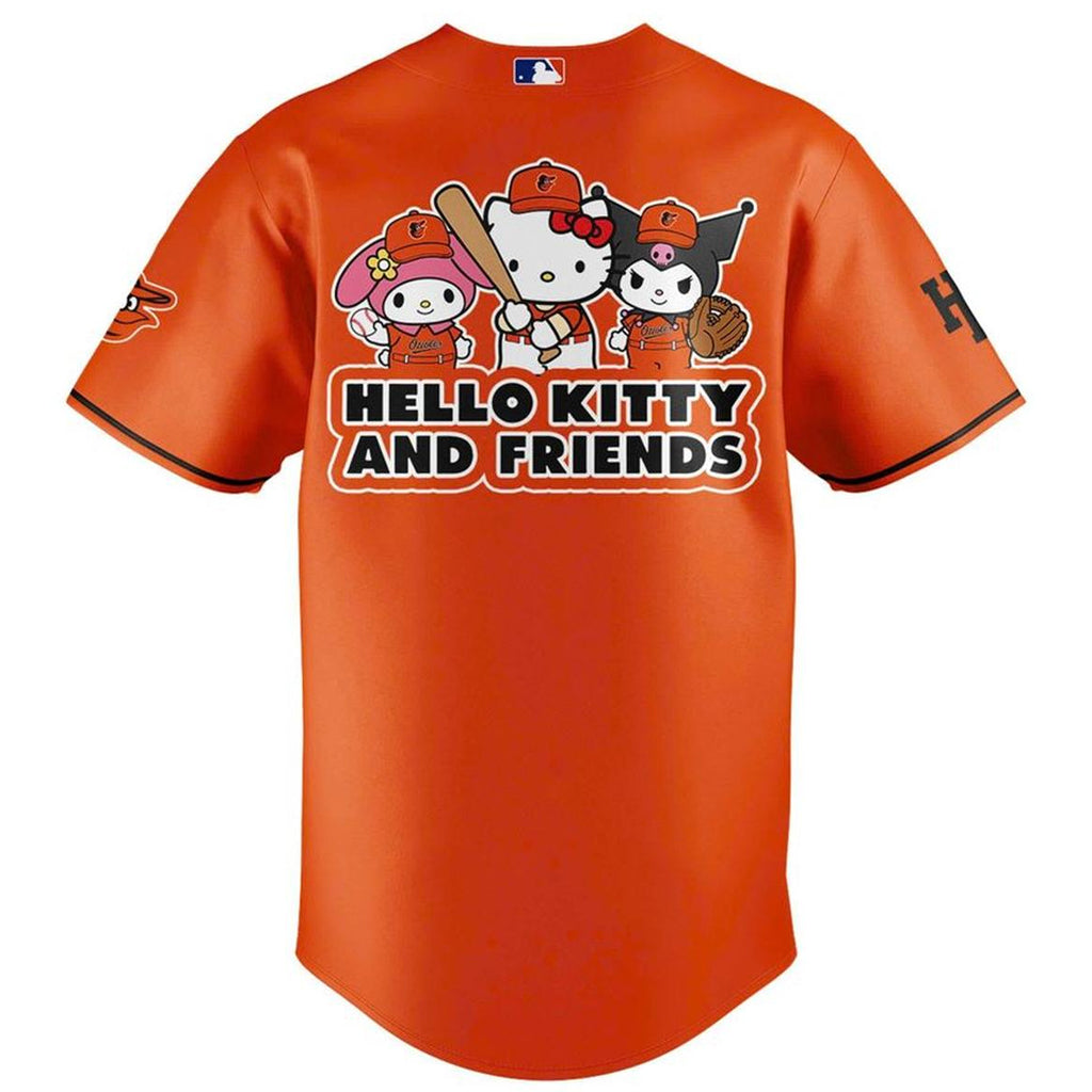 Unisex Baltimore Orioles Hello Kitty and Friends Night 2026 Baseball Jersey for Baseball and Hello Kitty Fans