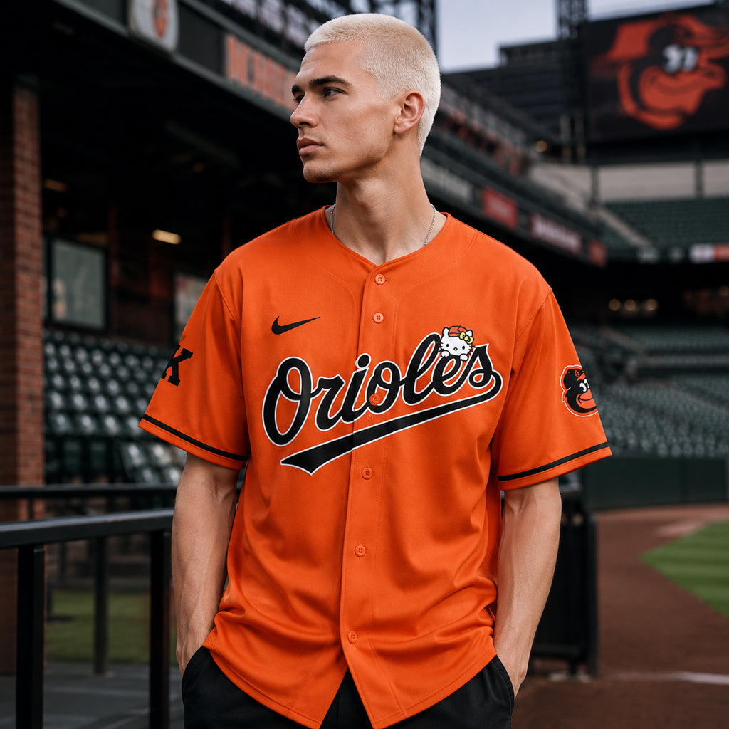 Unisex Baltimore Orioles Hello Kitty and Friends Night 2026 Baseball Jersey for Baseball and Hello Kitty Fans