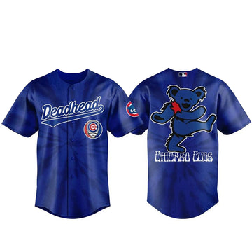 Unisex Chicago Cubs x Grateful Dead Night 2026 Baseball Jersey for Baseball Fans