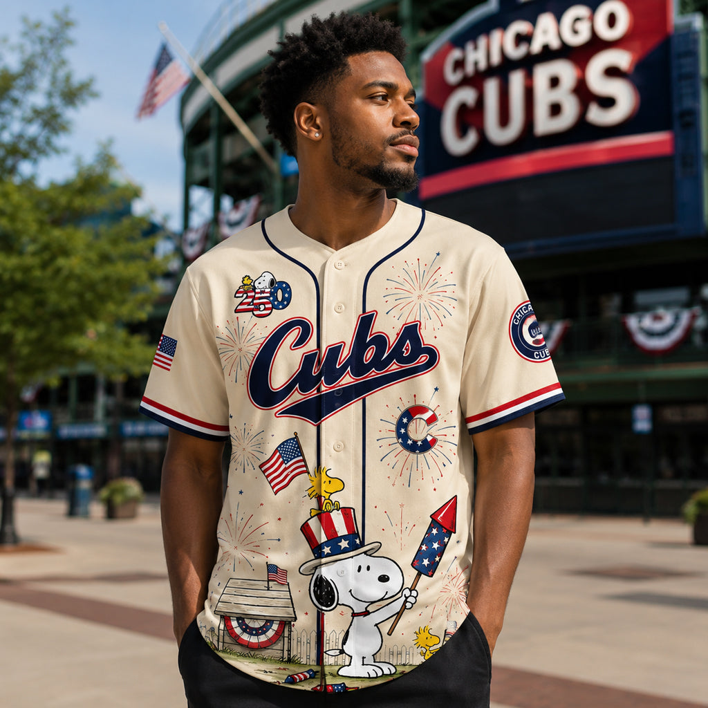 Unisex Chicago White Sox x Peanuts USA 250th Anniversary 2026 Baseball Jersey for Baseball Fans