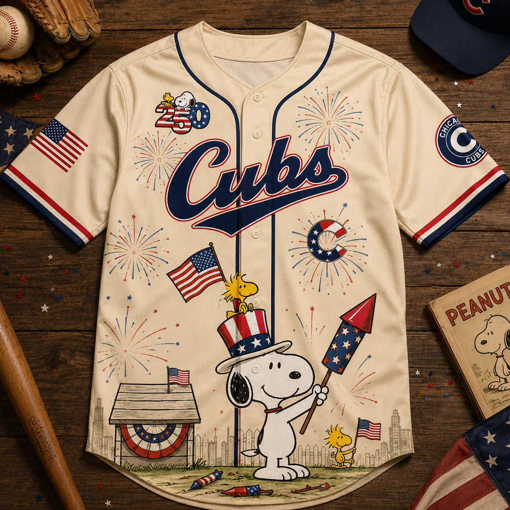 Unisex Chicago White Sox x Peanuts USA 250th Anniversary 2026 Baseball Jersey for Baseball Fans