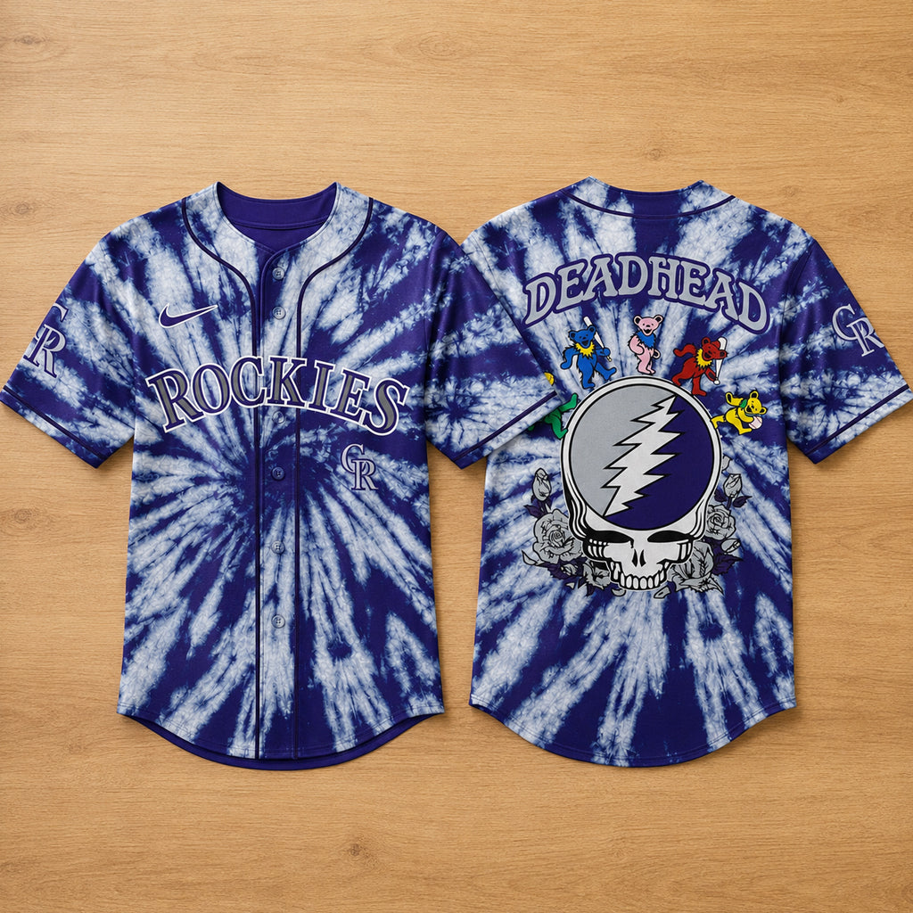 Unisex Colorado Rockies x Grateful Dead Night 2026 Baseball Jersey for Baseball Fans