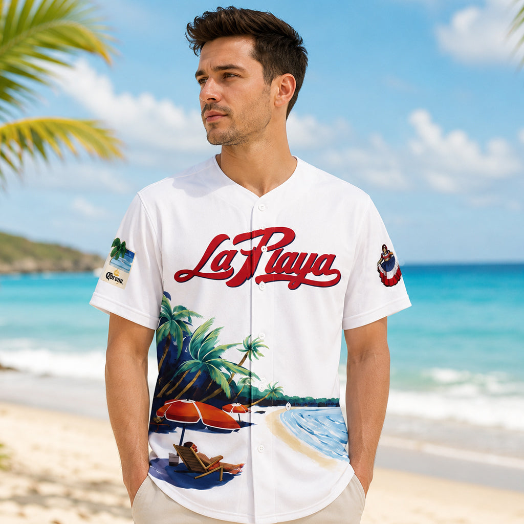 Unisex Cristopher Sanchez Beach Connect Series 2026 La Playa Baseball Jersey for Baseball Fans