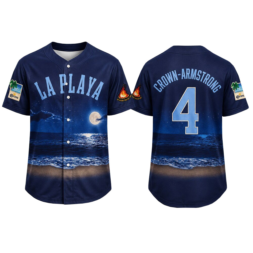 Unisex Crow-Armstrong Beach Connect Series 2026 La Playa Baseball Jersey for Baseball Fans