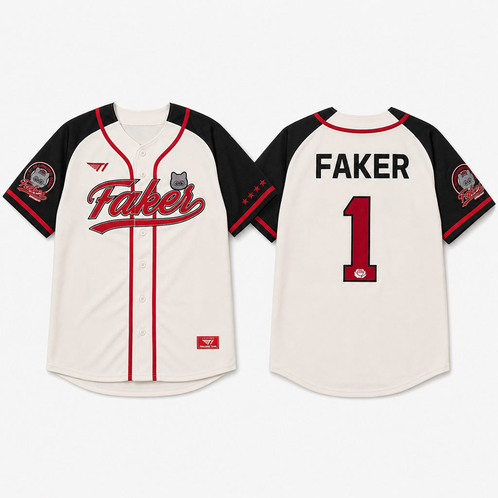Unisex Faker T1 Number 1 Baseball Jersey for Esports Fans