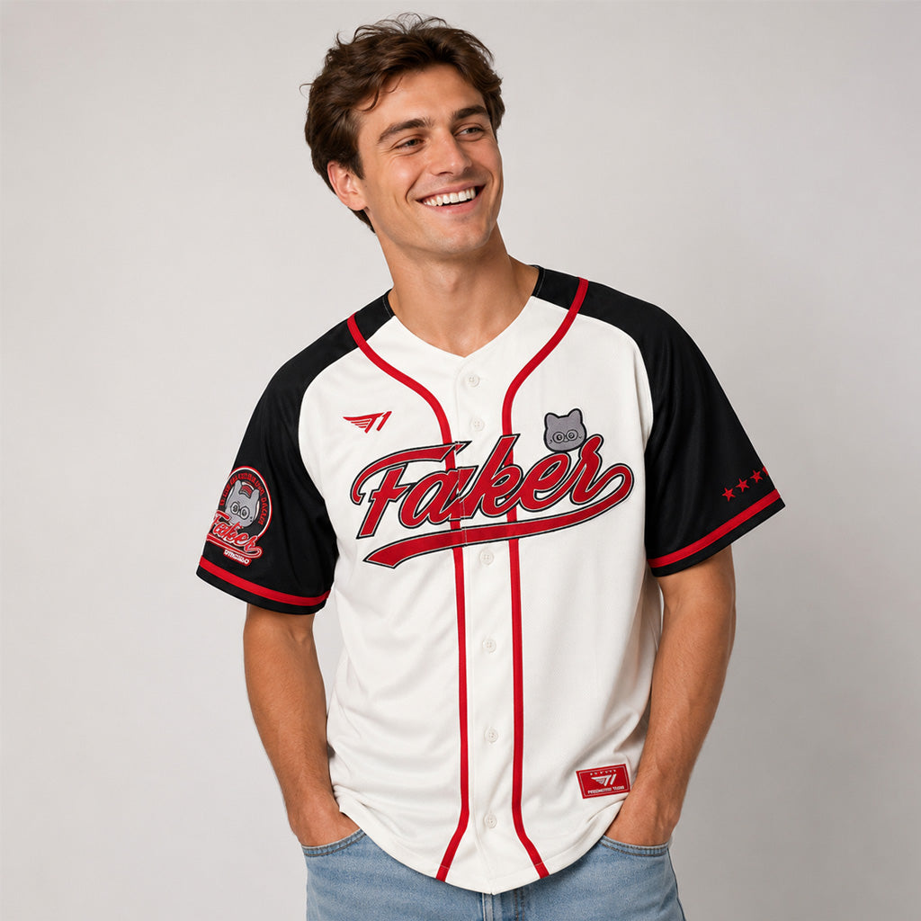 Unisex Faker T1 Number 1 Baseball Jersey for Esports Fans