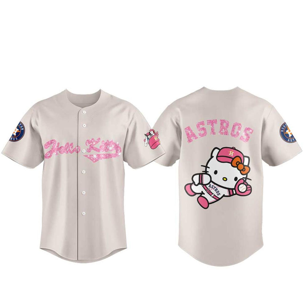 Unisex Houston Astros x Hello Kitty Night 2026 Baseball Jersey Version 2 for Baseball Fans