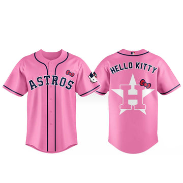 Unisex Houston Astros x Hello Kitty Pink Day 2026 Baseball Jersey for Baseball Fans