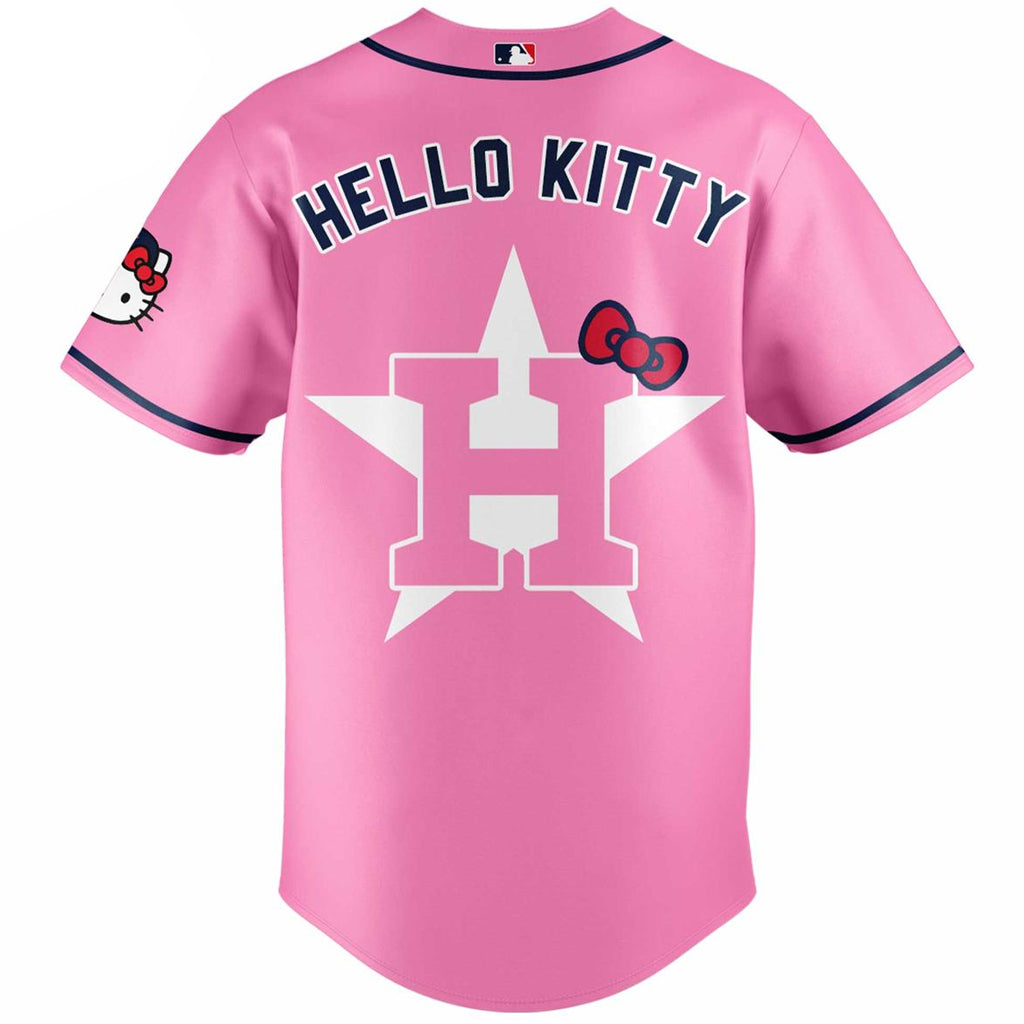 Unisex Houston Astros x Hello Kitty Pink Day 2026 Baseball Jersey for Baseball Fans