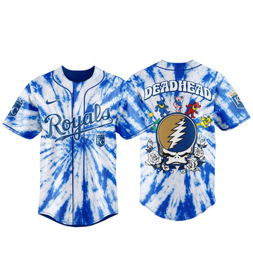 Unisex Kansas City Royals x Grateful Dead Night 2026 Baseball Jersey for Baseball Fans
