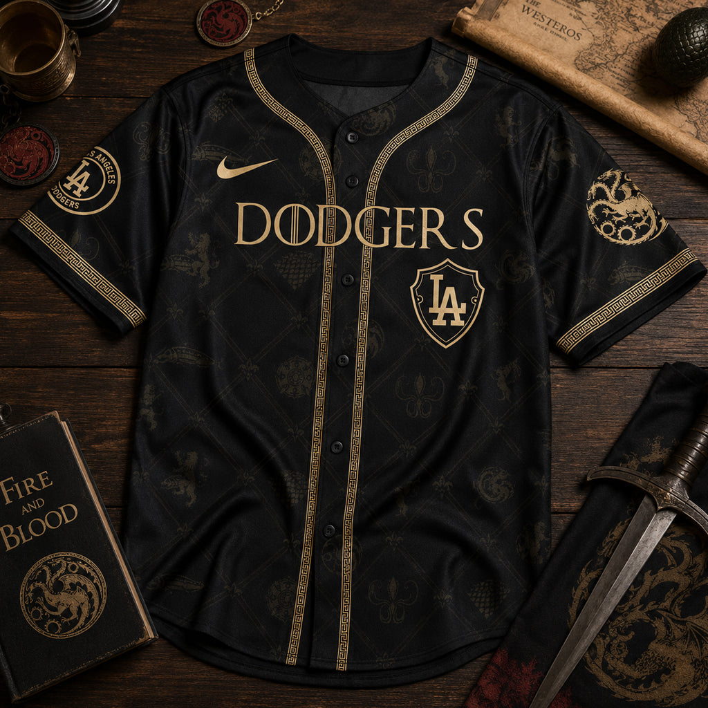 Unisex Los Angeles Dodgers 2026 Game Of Thrones Night Baseball Jersey for Baseball Fans