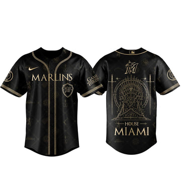 Unisex Miami Marlins 2026 Game Of Thrones Night Baseball Jersey for Baseball Fans