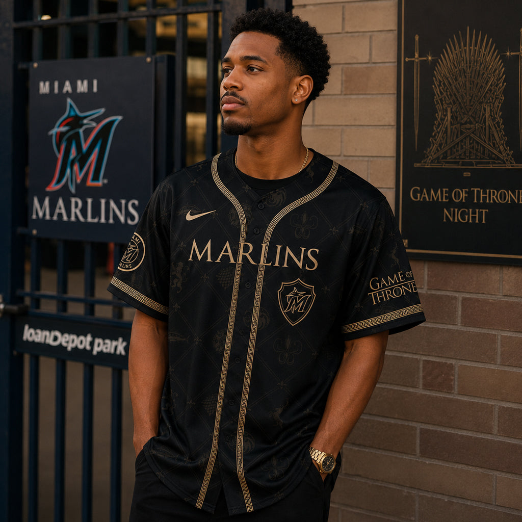 Unisex Miami Marlins 2026 Game Of Thrones Night Baseball Jersey for Baseball Fans