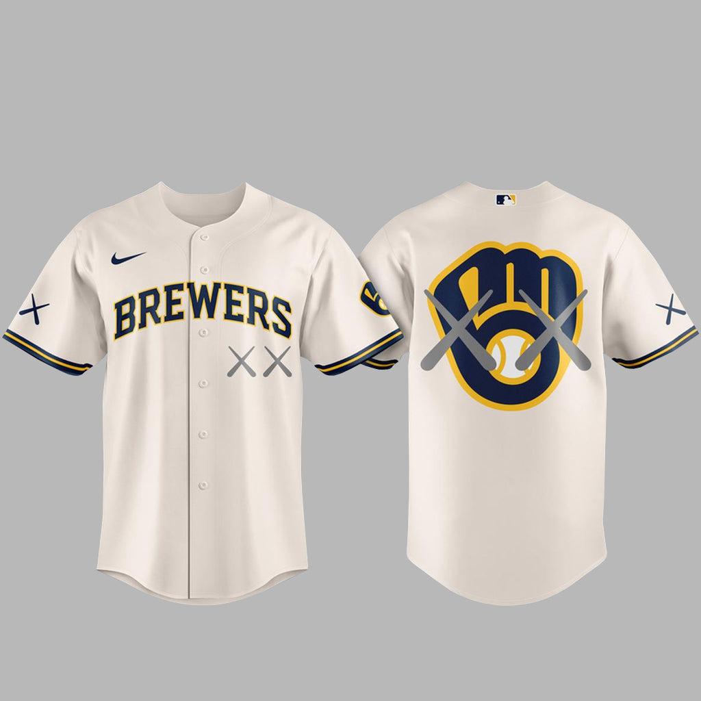 Unisex Milwaukee Brewers x Kaws 2026 Baseball Jersey for Baseball Fans